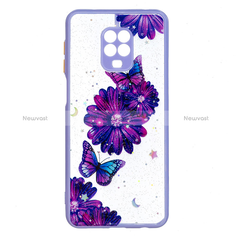 Silicone Candy Rubber Gel Fashionable Pattern Soft Case Cover Y01X for Xiaomi Redmi Note 9S Purple