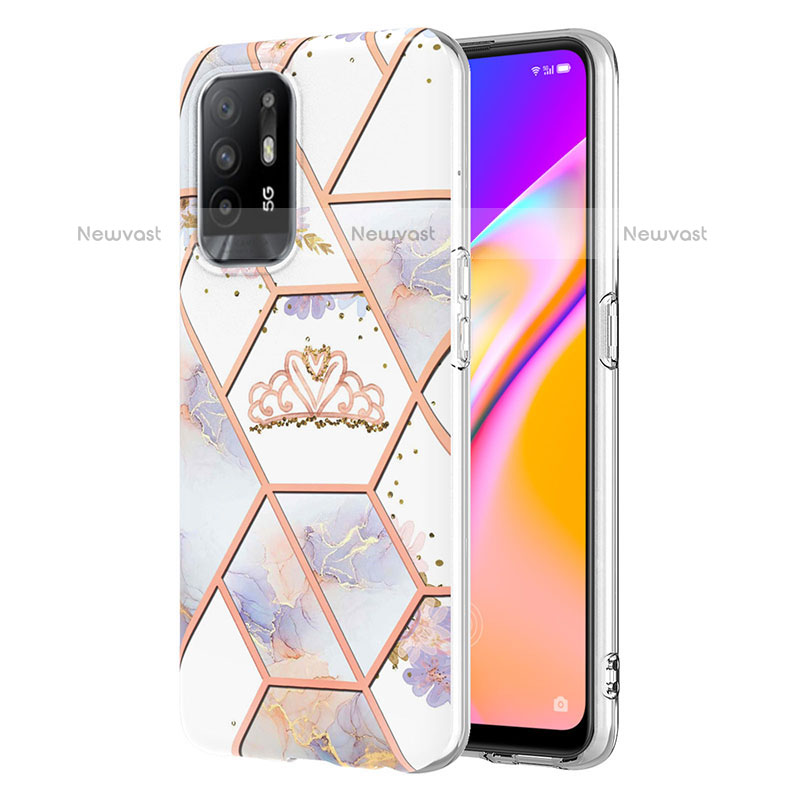 Silicone Candy Rubber Gel Fashionable Pattern Soft Case Cover Y02B for Oppo A95 5G
