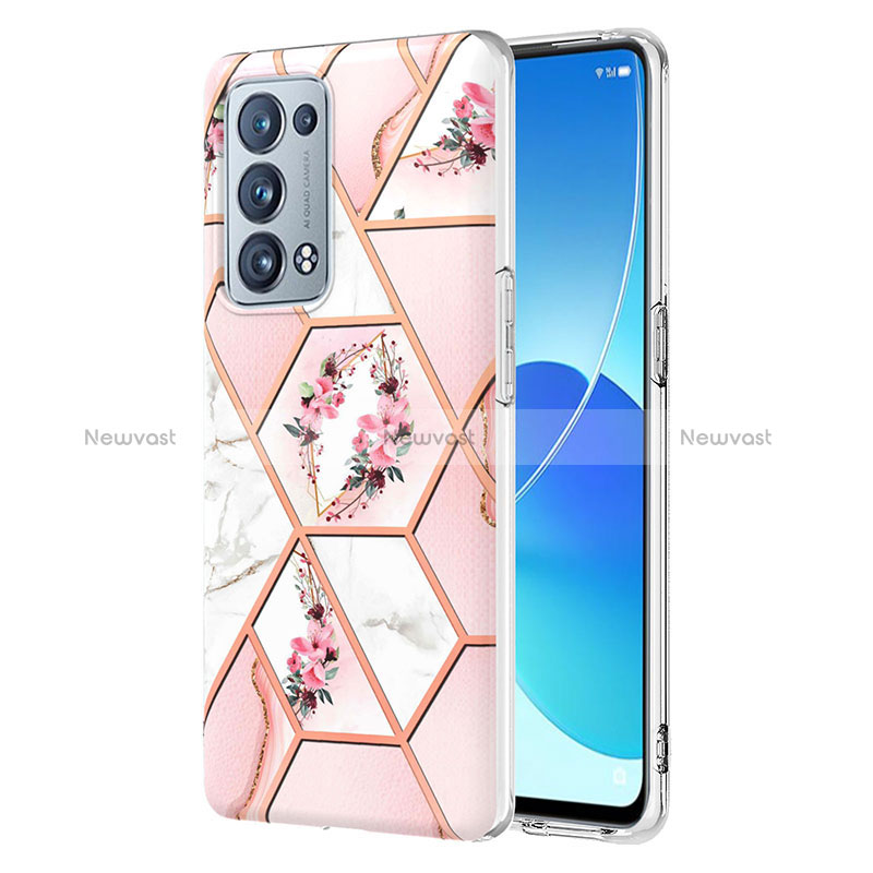 Silicone Candy Rubber Gel Fashionable Pattern Soft Case Cover Y02B for Oppo Reno6 Pro 5G