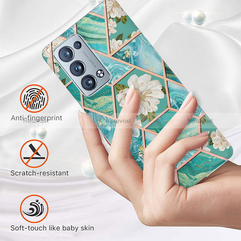 Silicone Candy Rubber Gel Fashionable Pattern Soft Case Cover Y02B for Oppo Reno6 Pro 5G