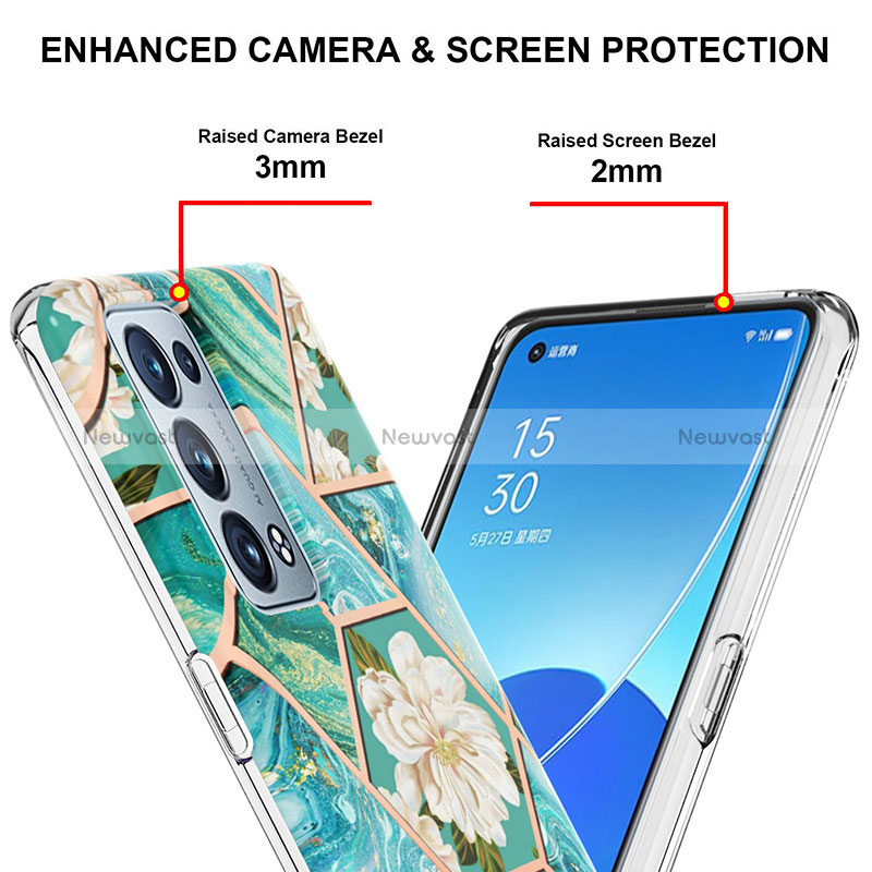 Silicone Candy Rubber Gel Fashionable Pattern Soft Case Cover Y02B for Oppo Reno6 Pro+ Plus 5G