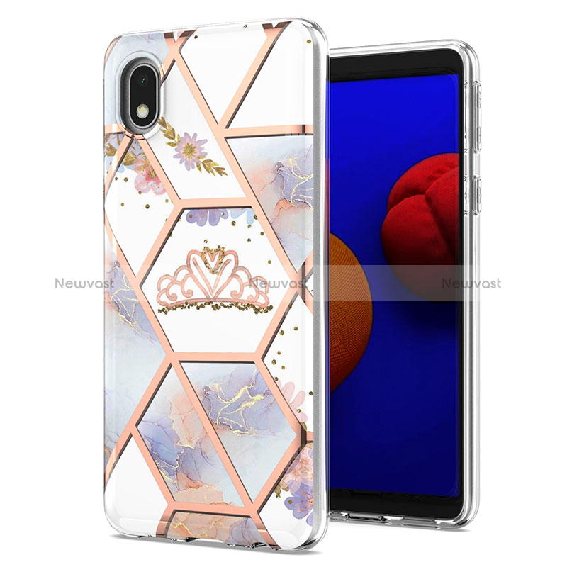 Silicone Candy Rubber Gel Fashionable Pattern Soft Case Cover Y02B for Samsung Galaxy A01 Core