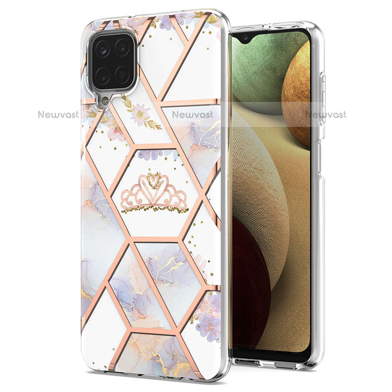 Silicone Candy Rubber Gel Fashionable Pattern Soft Case Cover Y02B for Samsung Galaxy A12