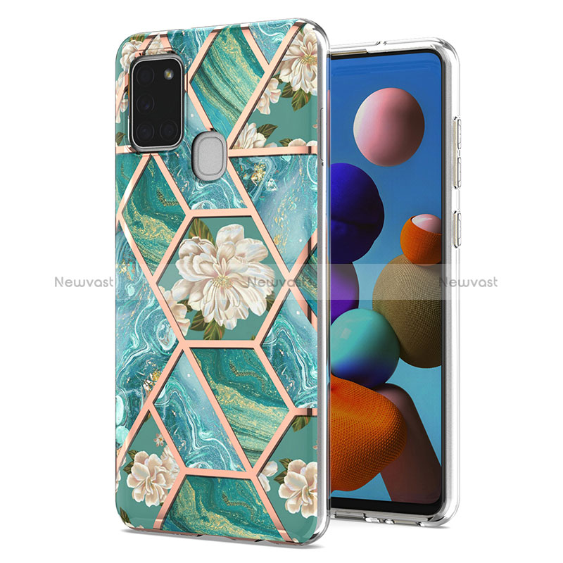 Silicone Candy Rubber Gel Fashionable Pattern Soft Case Cover Y02B for Samsung Galaxy A21s