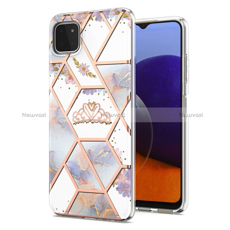 Silicone Candy Rubber Gel Fashionable Pattern Soft Case Cover Y02B for Samsung Galaxy A22 5G