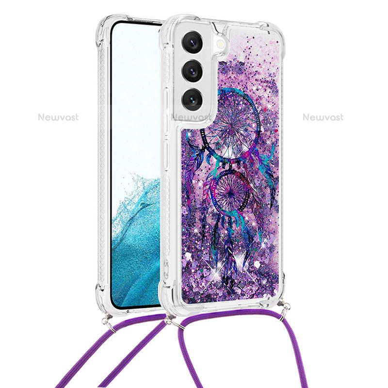 Silicone Candy Rubber Gel Fashionable Pattern Soft Case Cover Y02B for Samsung Galaxy S21 FE 5G Purple