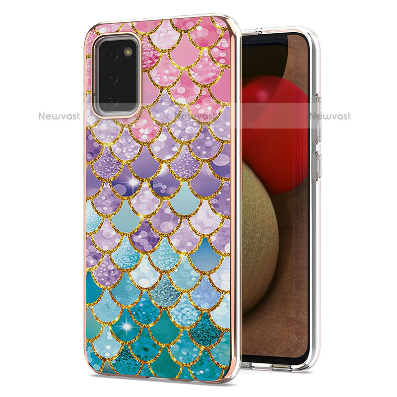 Silicone Candy Rubber Gel Fashionable Pattern Soft Case Cover Y03B for Samsung Galaxy A02s Colorful