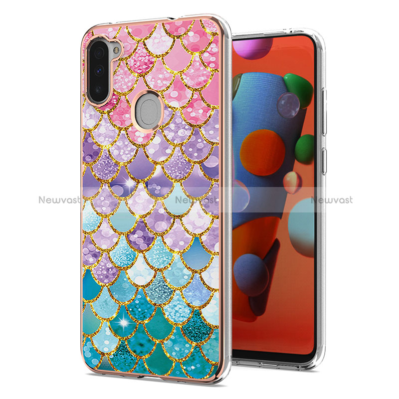 Silicone Candy Rubber Gel Fashionable Pattern Soft Case Cover Y03B for Samsung Galaxy A11 Colorful