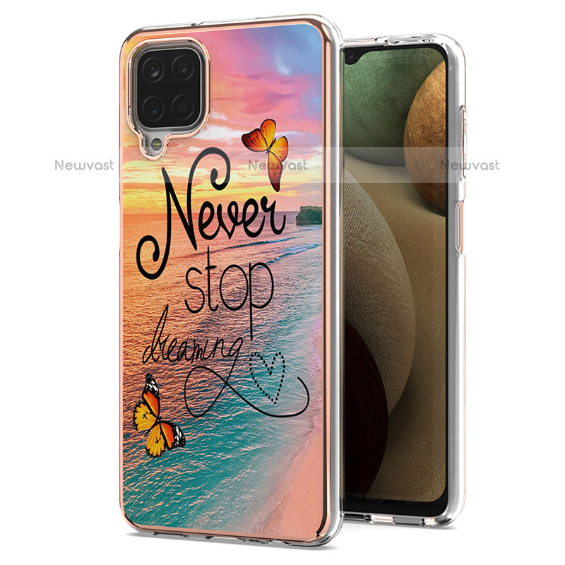 Silicone Candy Rubber Gel Fashionable Pattern Soft Case Cover Y03B for Samsung Galaxy A12