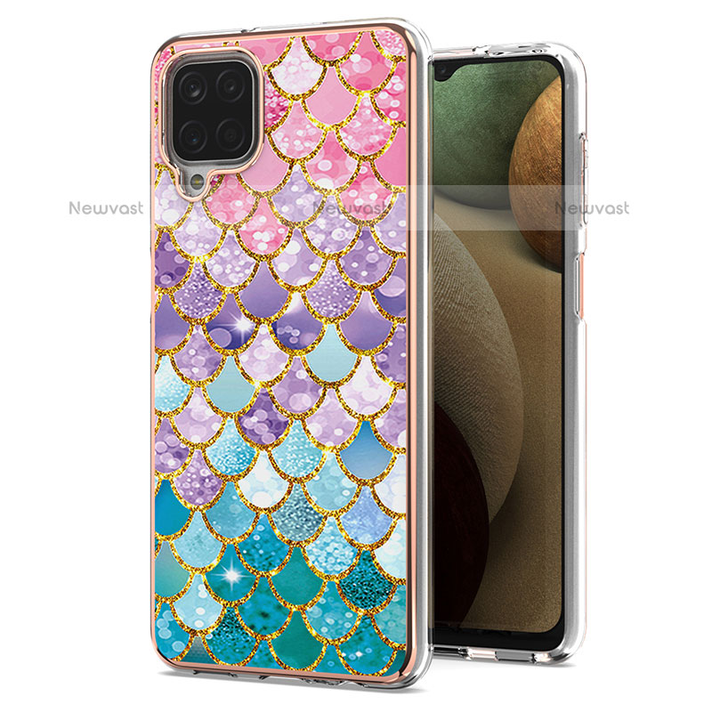 Silicone Candy Rubber Gel Fashionable Pattern Soft Case Cover Y03B for Samsung Galaxy A12 Colorful