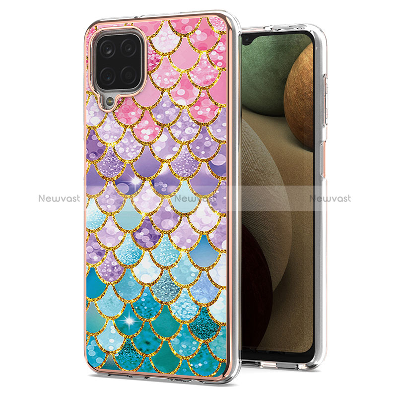 Silicone Candy Rubber Gel Fashionable Pattern Soft Case Cover Y03B for Samsung Galaxy A12 Nacho Colorful