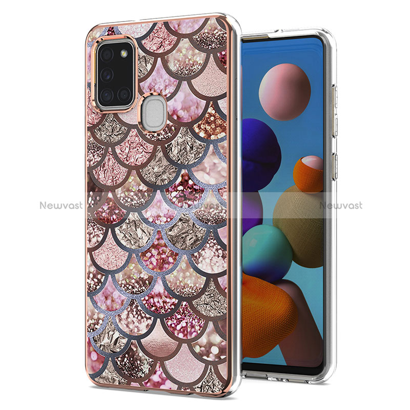 Silicone Candy Rubber Gel Fashionable Pattern Soft Case Cover Y03B for Samsung Galaxy A21s