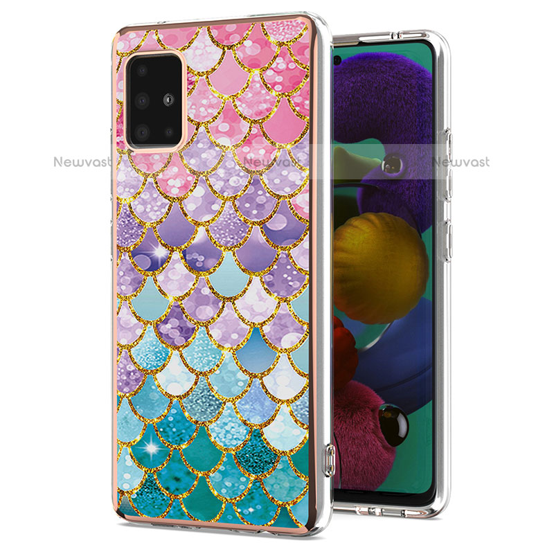 Silicone Candy Rubber Gel Fashionable Pattern Soft Case Cover Y03B for Samsung Galaxy A51 4G Colorful