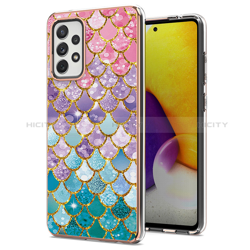 Silicone Candy Rubber Gel Fashionable Pattern Soft Case Cover Y03B for Samsung Galaxy A72 5G Colorful