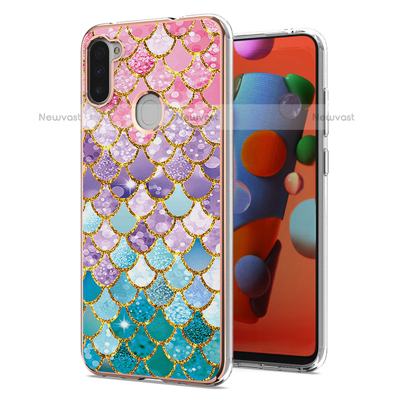 Silicone Candy Rubber Gel Fashionable Pattern Soft Case Cover Y03B for Samsung Galaxy M11 Colorful
