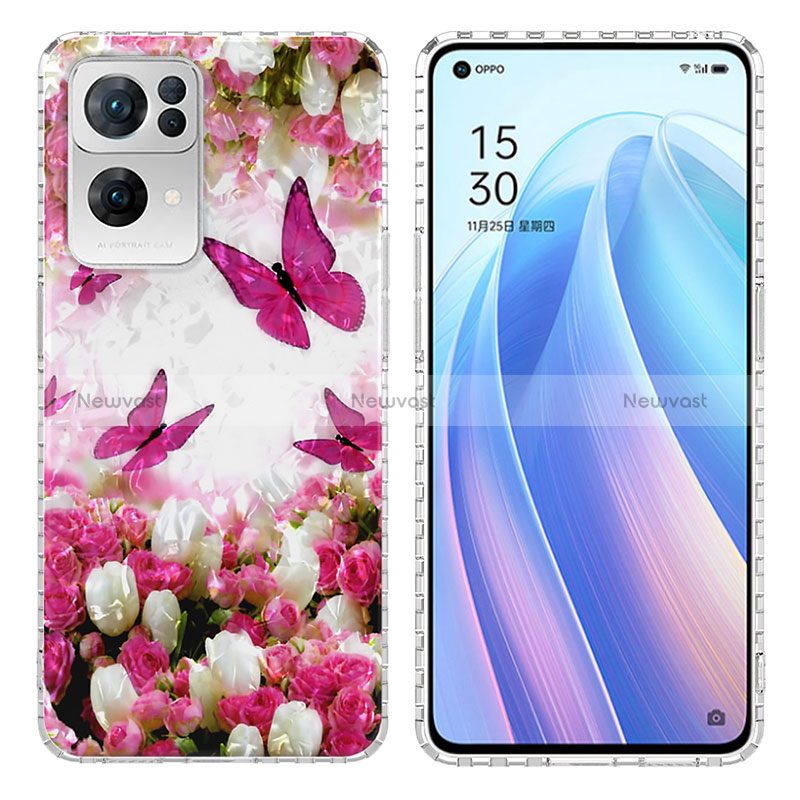 Silicone Candy Rubber Gel Fashionable Pattern Soft Case Cover Y04B for Oppo Reno7 Pro 5G