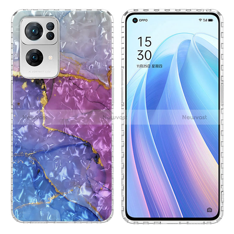 Silicone Candy Rubber Gel Fashionable Pattern Soft Case Cover Y04B for Oppo Reno7 Pro 5G