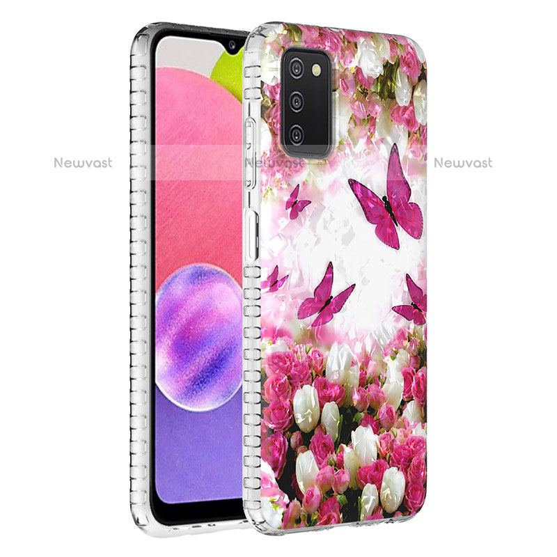 Silicone Candy Rubber Gel Fashionable Pattern Soft Case Cover Y04B for Samsung Galaxy A02s