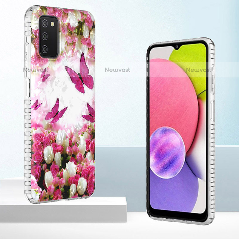 Silicone Candy Rubber Gel Fashionable Pattern Soft Case Cover Y04B for Samsung Galaxy A02s