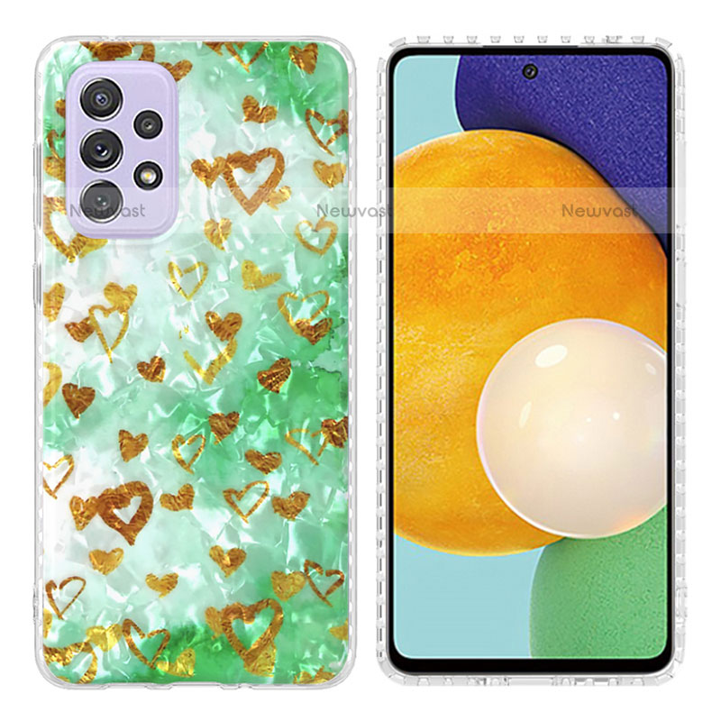 Silicone Candy Rubber Gel Fashionable Pattern Soft Case Cover Y04B for Samsung Galaxy A23 5G Matcha Green