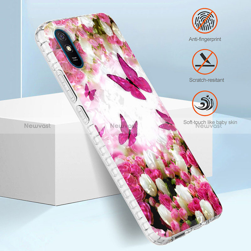 Silicone Candy Rubber Gel Fashionable Pattern Soft Case Cover Y04B for Xiaomi Redmi 9A