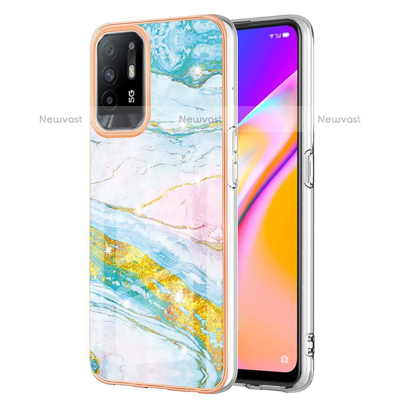 Silicone Candy Rubber Gel Fashionable Pattern Soft Case Cover Y05B for Oppo A95 5G Colorful