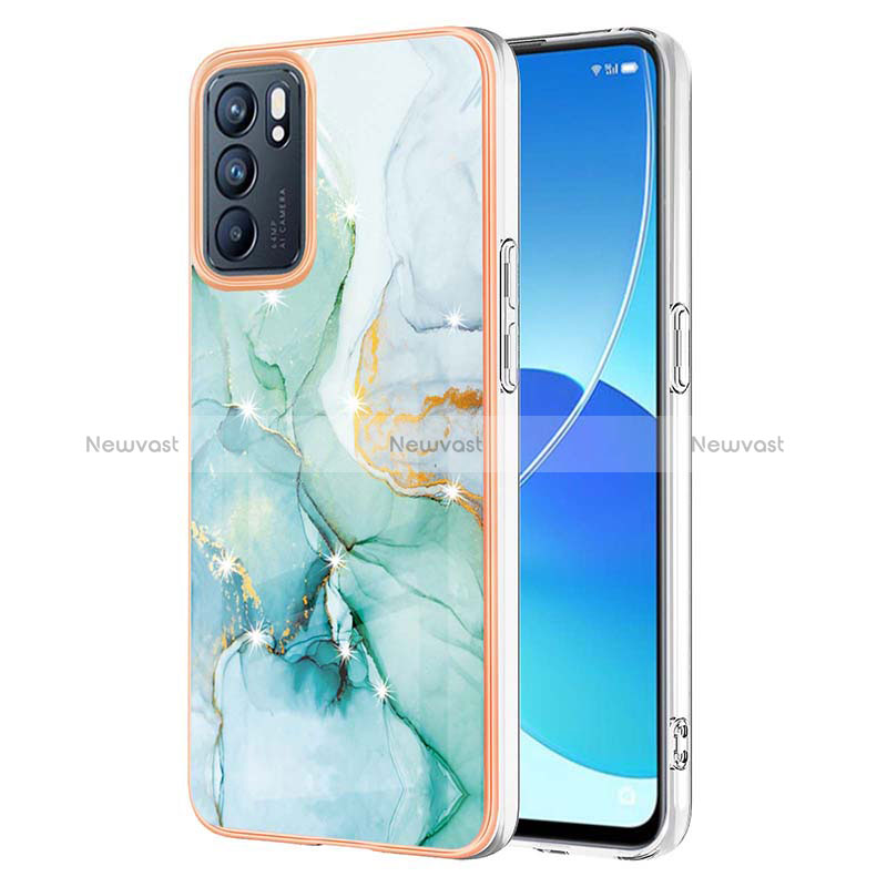 Silicone Candy Rubber Gel Fashionable Pattern Soft Case Cover Y05B for Oppo Reno6 5G