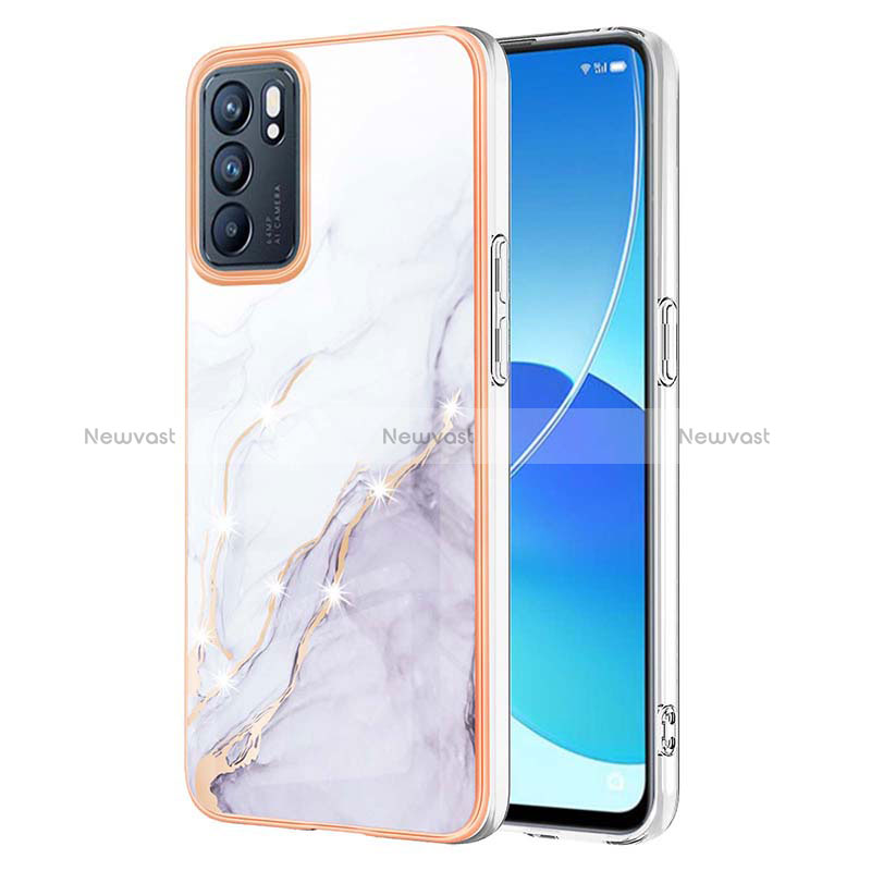 Silicone Candy Rubber Gel Fashionable Pattern Soft Case Cover Y05B for Oppo Reno6 5G