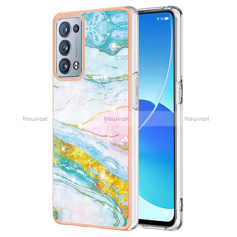 Silicone Candy Rubber Gel Fashionable Pattern Soft Case Cover Y05B for Oppo Reno6 Pro 5G Colorful