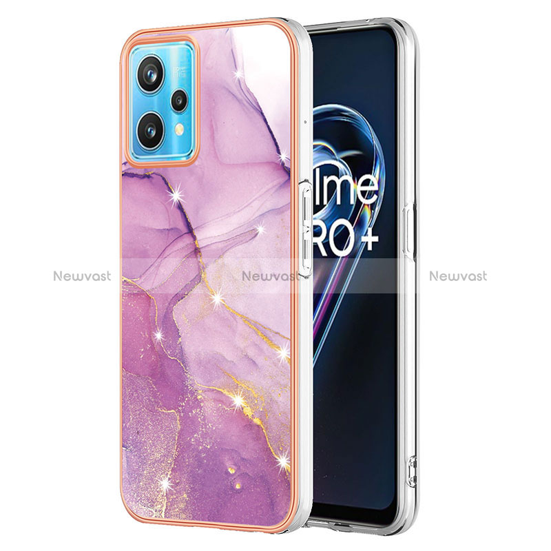 Silicone Candy Rubber Gel Fashionable Pattern Soft Case Cover Y05B for Realme 9 Pro 5G Clove Purple
