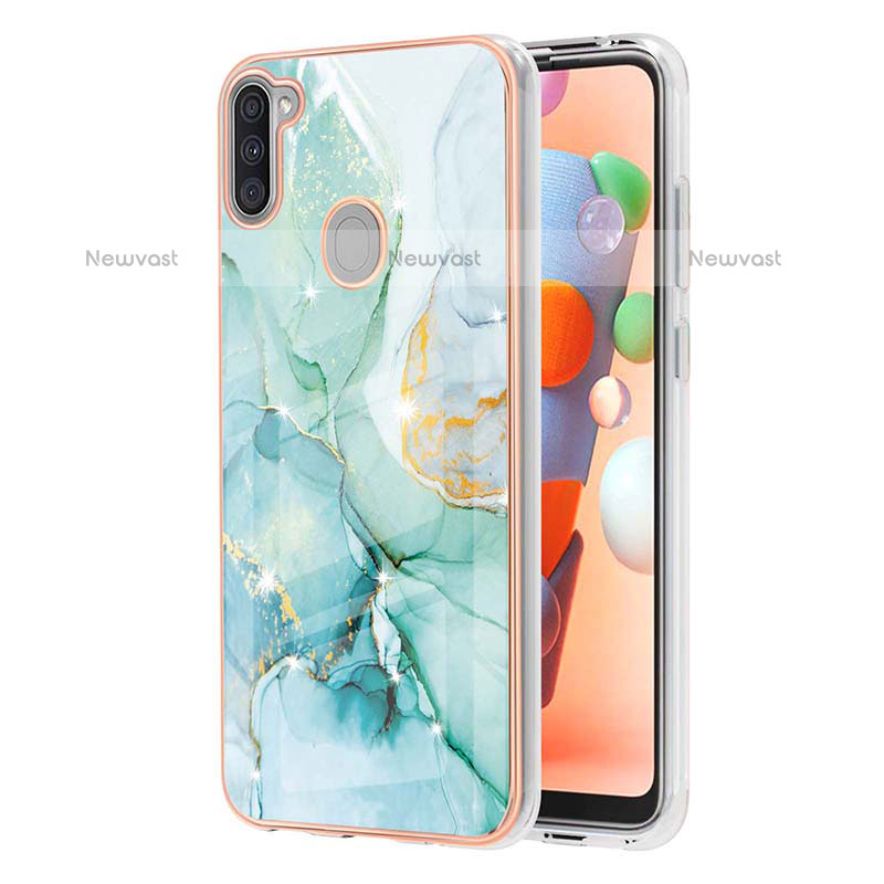 Silicone Candy Rubber Gel Fashionable Pattern Soft Case Cover Y05B for Samsung Galaxy M11 Green