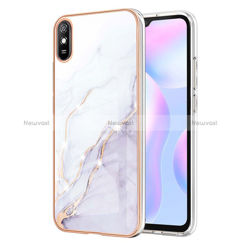 Silicone Candy Rubber Gel Fashionable Pattern Soft Case Cover Y05B for Xiaomi Redmi 9AT White