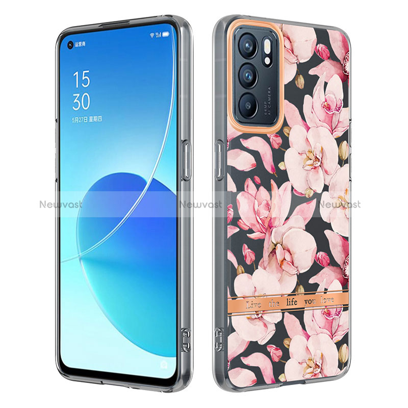 Silicone Candy Rubber Gel Fashionable Pattern Soft Case Cover Y06B for Oppo Reno6 5G