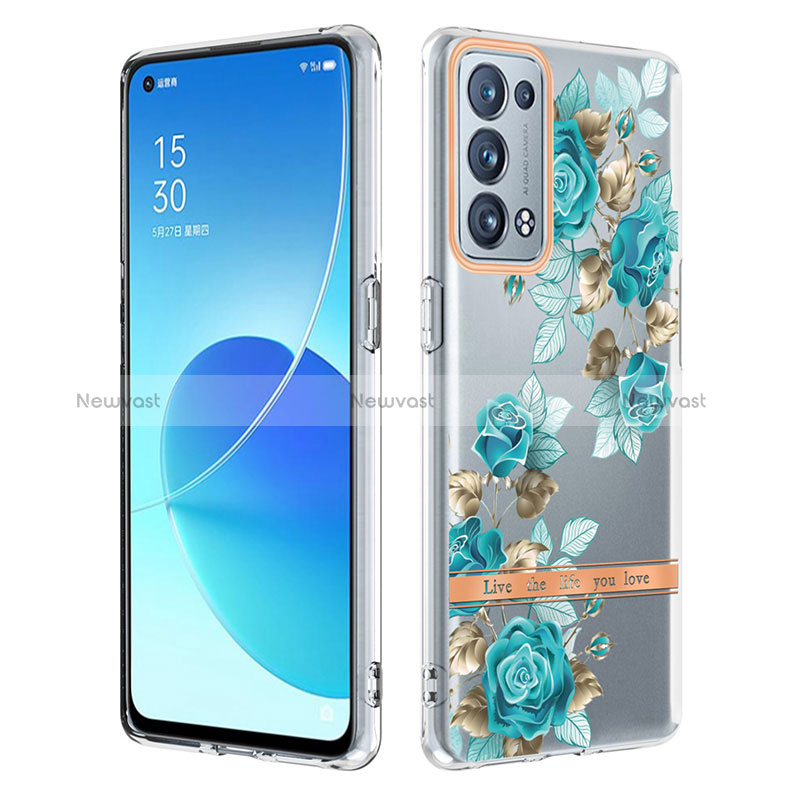 Silicone Candy Rubber Gel Fashionable Pattern Soft Case Cover Y06B for Oppo Reno6 Pro+ Plus 5G