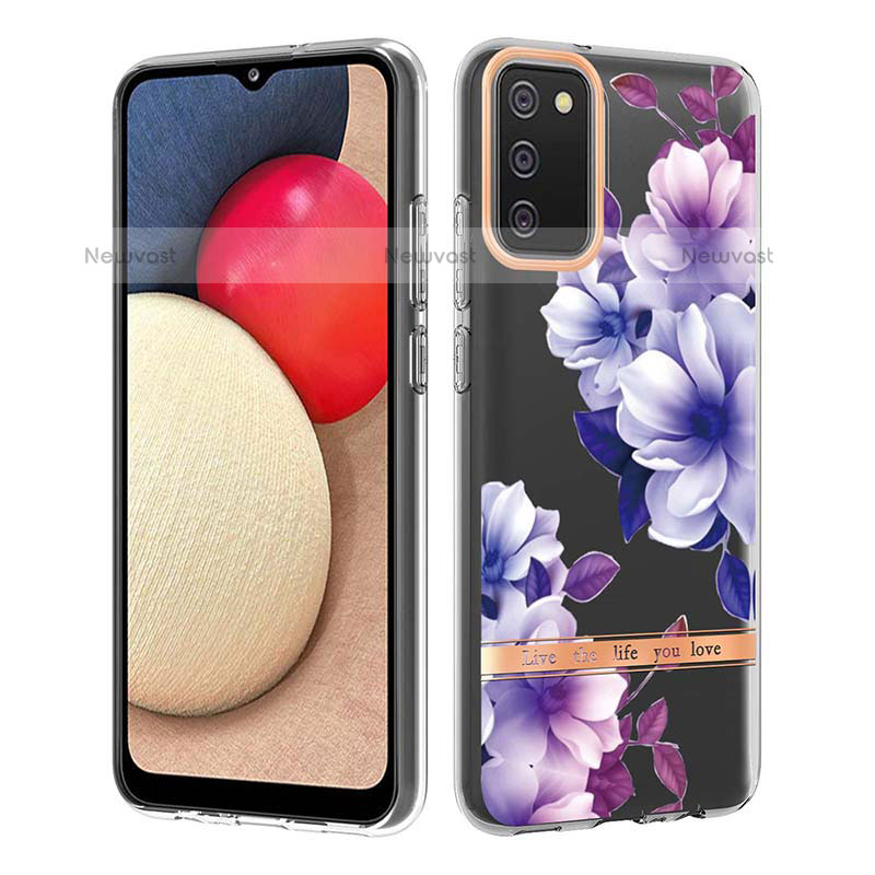 Silicone Candy Rubber Gel Fashionable Pattern Soft Case Cover Y06B for Samsung Galaxy A02s