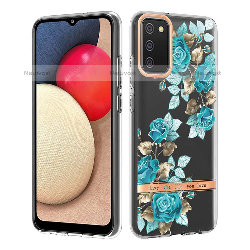 Silicone Candy Rubber Gel Fashionable Pattern Soft Case Cover Y06B for Samsung Galaxy A02s