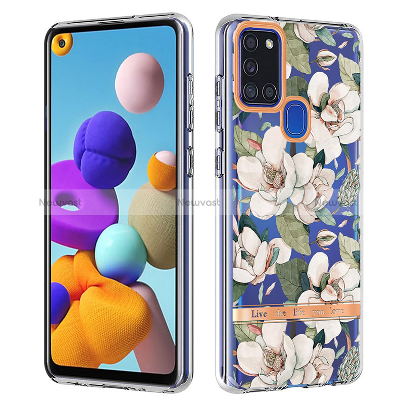 Silicone Candy Rubber Gel Fashionable Pattern Soft Case Cover Y06B for Samsung Galaxy A21s