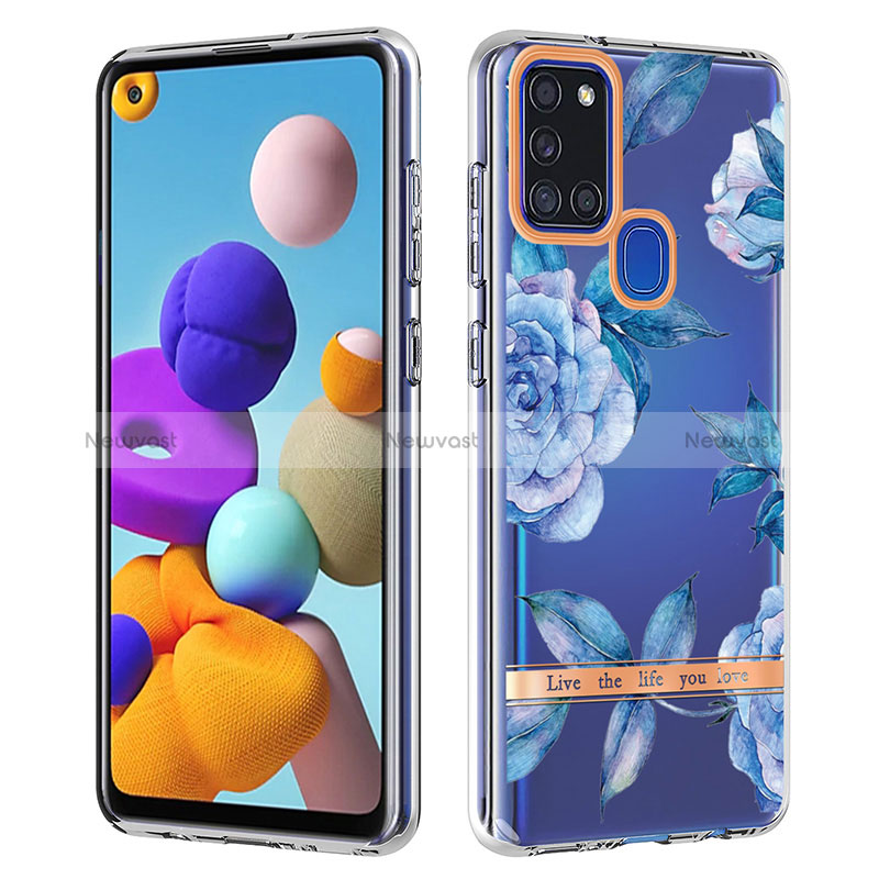 Silicone Candy Rubber Gel Fashionable Pattern Soft Case Cover Y06B for Samsung Galaxy A21s