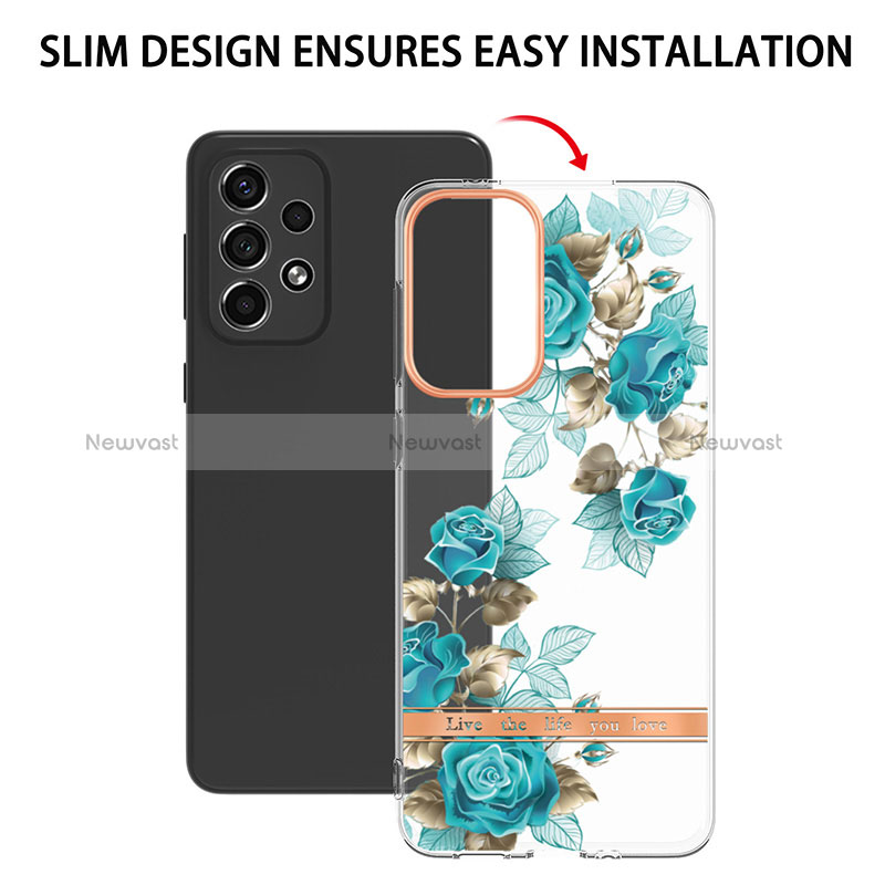 Silicone Candy Rubber Gel Fashionable Pattern Soft Case Cover Y06B for Samsung Galaxy A33 5G