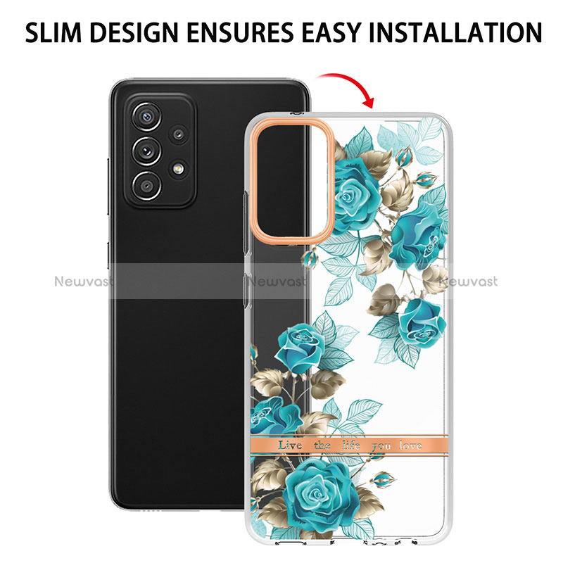 Silicone Candy Rubber Gel Fashionable Pattern Soft Case Cover Y06B for Samsung Galaxy A52 5G