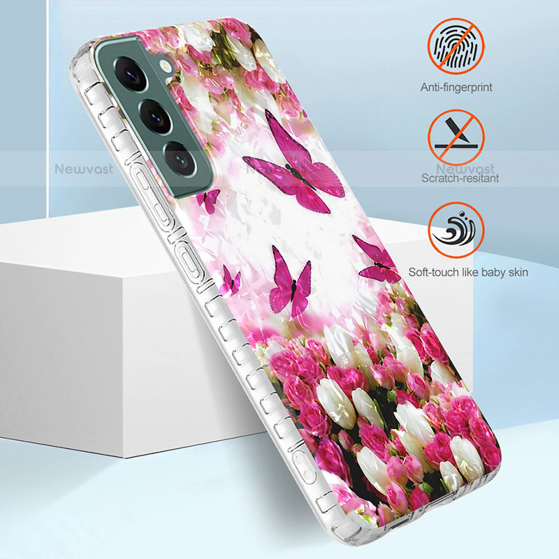 Silicone Candy Rubber Gel Fashionable Pattern Soft Case Cover Y07B for Samsung Galaxy S22 Plus 5G