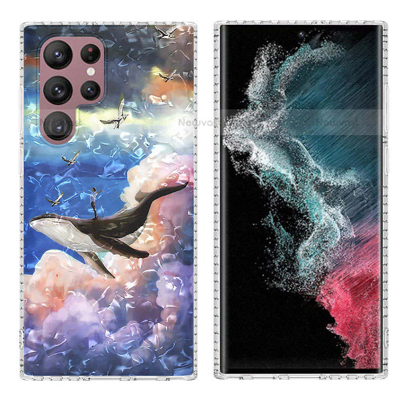 Silicone Candy Rubber Gel Fashionable Pattern Soft Case Cover Y07B for Samsung Galaxy S23 Ultra 5G