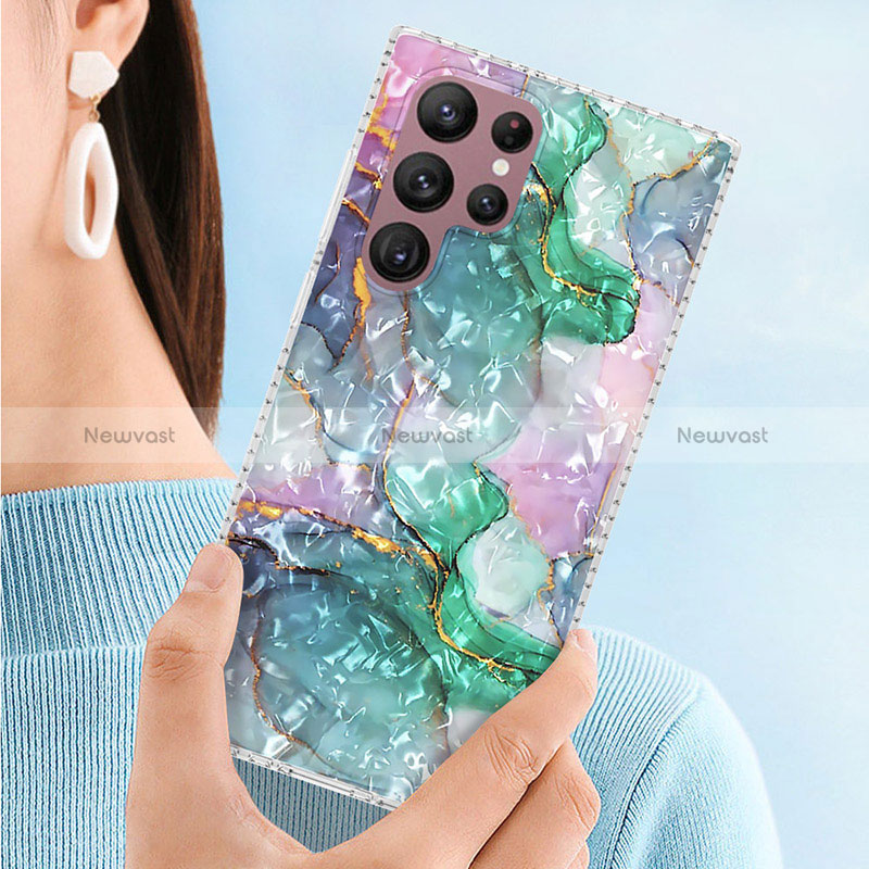 Silicone Candy Rubber Gel Fashionable Pattern Soft Case Cover Y07B for Samsung Galaxy S24 Ultra 5G