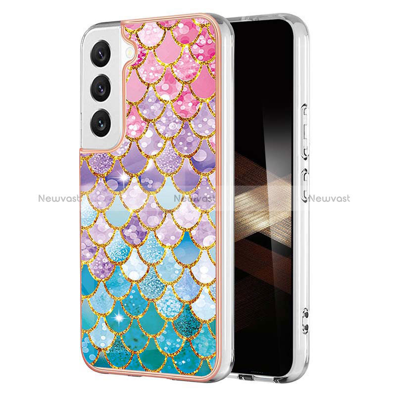 Silicone Candy Rubber Gel Fashionable Pattern Soft Case Cover Y10B for Samsung Galaxy S24 5G Mixed