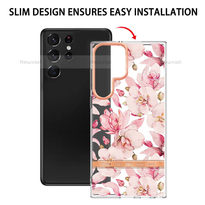 Silicone Candy Rubber Gel Fashionable Pattern Soft Case Cover Y12B for Samsung Galaxy S21 Ultra 5G