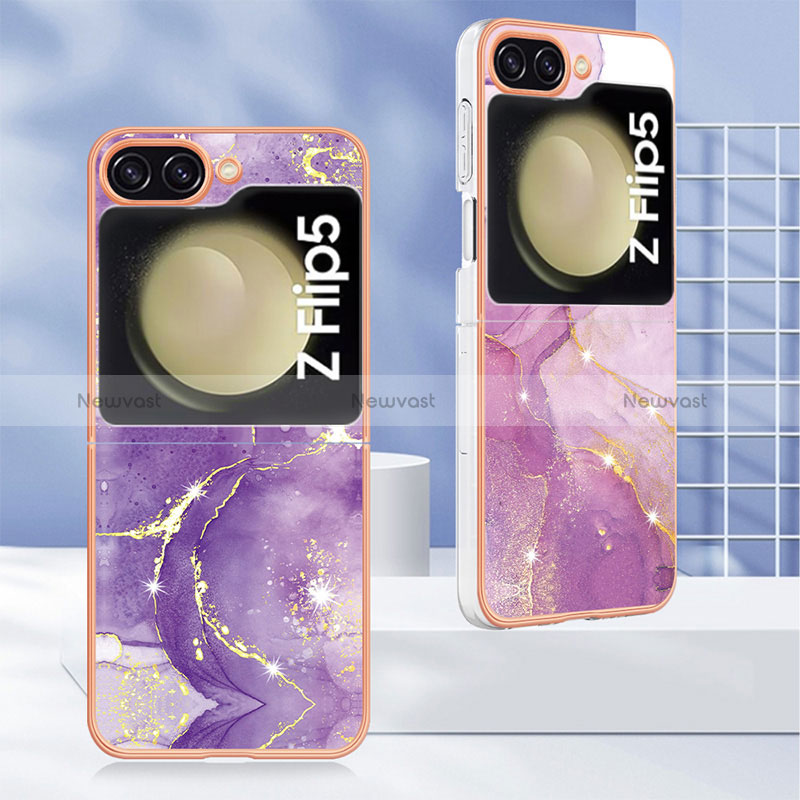 Silicone Candy Rubber Gel Fashionable Pattern Soft Case Cover YB1 for Samsung Galaxy Z Flip5 5G