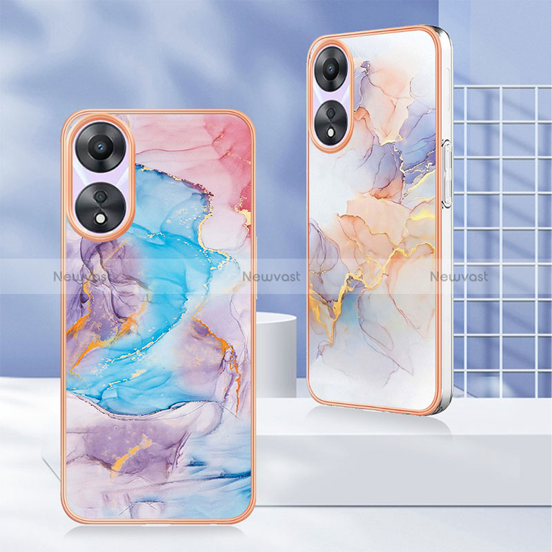 Silicone Candy Rubber Gel Fashionable Pattern Soft Case Cover YB3 for Oppo A78 5G