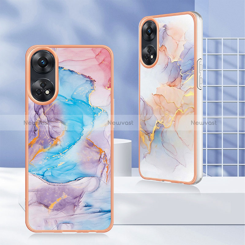 Silicone Candy Rubber Gel Fashionable Pattern Soft Case Cover YB3 for Oppo Reno8 T 4G