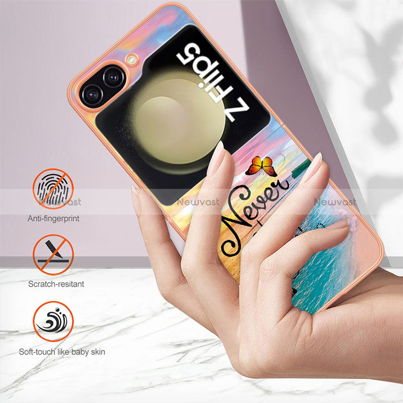 Silicone Candy Rubber Gel Fashionable Pattern Soft Case Cover YB3 for Samsung Galaxy Z Flip5 5G
