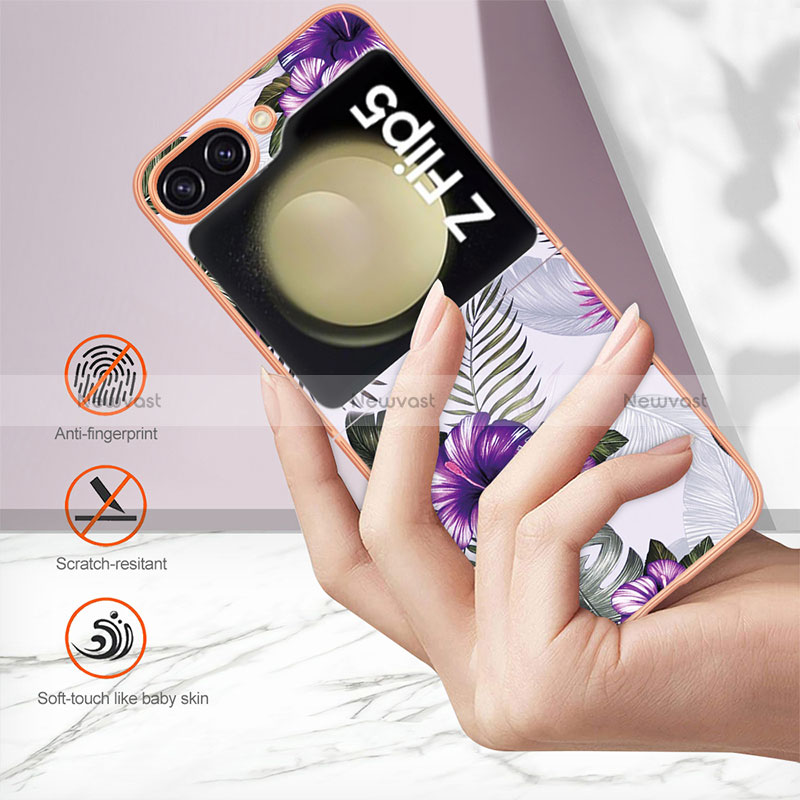 Silicone Candy Rubber Gel Fashionable Pattern Soft Case Cover YB4 for Samsung Galaxy Z Flip5 5G